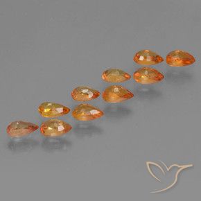 Shop natural 3.02ct 鮮やかなオレンジ サファイア gems, 洋梨の形, from タンザニア at GemSelect. In stock, global shipping!