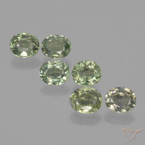 4.51ctw 天然 フォレストグリーン サファイア, 楕円形, VVS-VS