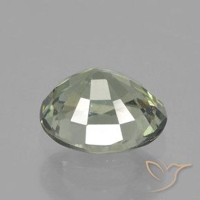 0.91カラットの天然Medium Light Greenサファイア、楕円形、VS
