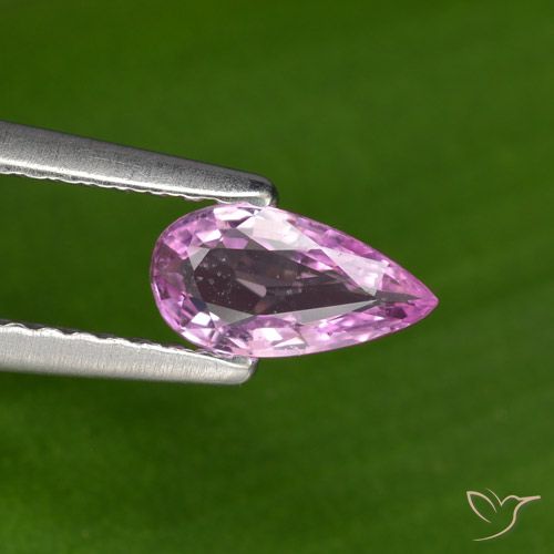 0.41ct 天然 ミディアムダークパープル サファイア, 洋梨の形, VS