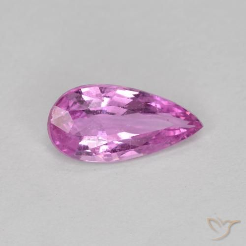 0.52ct 天然 ミディアムパープル サファイア, 洋梨の形, VS
