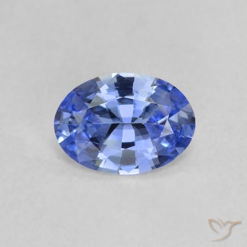 0.7 カラット ルース ブルー サファイア、6.9 x 5 mm オーバル カット、スリランカ産, Photo A