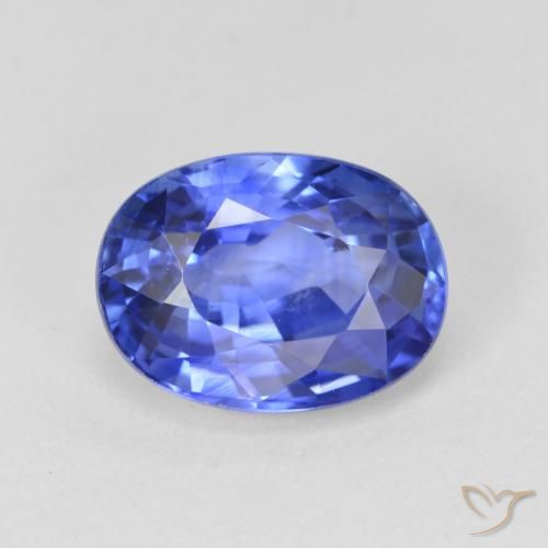 4.11ct 天然 薄いコーンフラワーブルー サファイア, 楕円形, VS