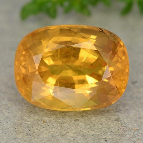 9.36ct 天然 濃いオレンジゴールド サファイア, 楕円形, VS-SI