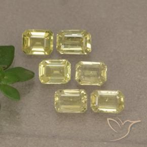Shop natural 1.60ct 薄いパイナップルイエロー サファイア gems, 八角形 / エメラルドカット, from タンザニア at GemSelect. In stock, global shipping!
