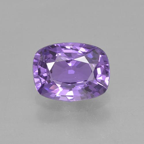 1.04 ct ルース バイオレット サファイア、6.7 x 5.1 mm クッションカット、タンザニア産, Photo A