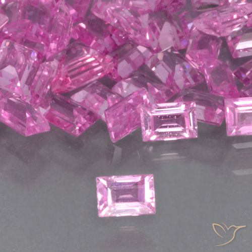 0.11ct 天然 ミディアムパープル サファイア, バゲット, VS