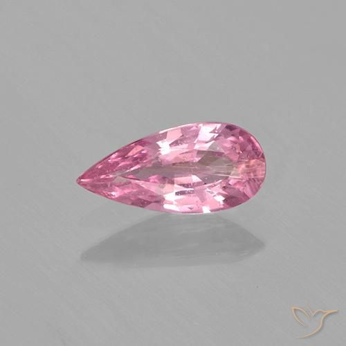 0.58ct 天然 ミディアムピンク サファイア, 洋梨の形, VS