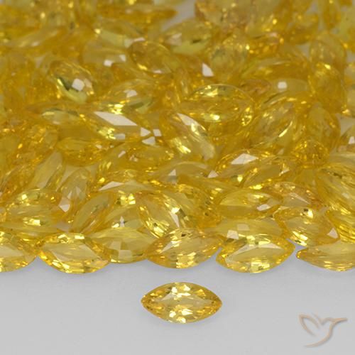 0.20ct 天然 ゴールド サファイア, マーキーズ, VVS-VS