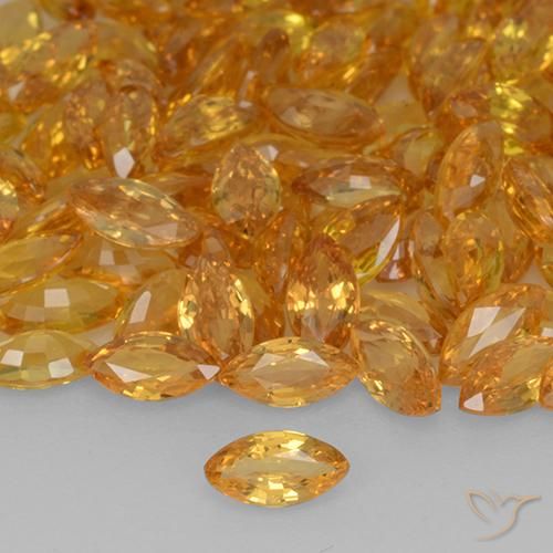 0.20ct 天然 ゴールド サファイア, マーキーズ, VVS-VS