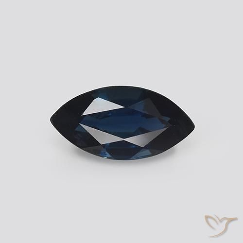 1.17ct 天然 黒がかった青 サファイア, マーキーズ, VVS-VS