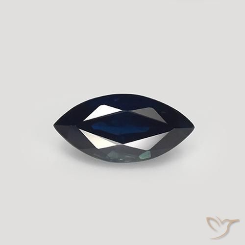 1.07ct 天然 黒がかった青 サファイア, マーキーズ, VVS-VS