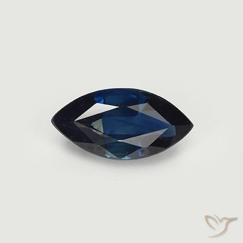 1.03ct 天然 ナイトブルー サファイア, マーキーズ, VVS-VS