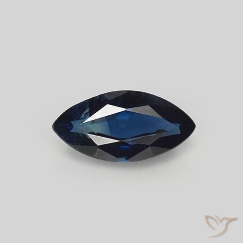 1.02ct 天然 ダークブルー サファイア, マーキーズ, VS