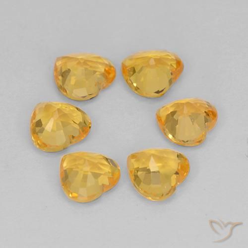 Shop natural 1.51ct 濃いゴールデンオレンジ サファイア gems, 心臓, from タンザニア at GemSelect. In stock, global shipping!