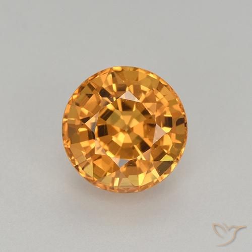 1.06ct 天然 ダークオレンジ サファイア, ラウンド, VVS
