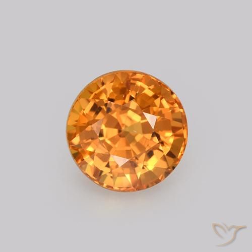 1.13ct 天然 ダークオレンジ サファイア, ラウンド, VVS-VS