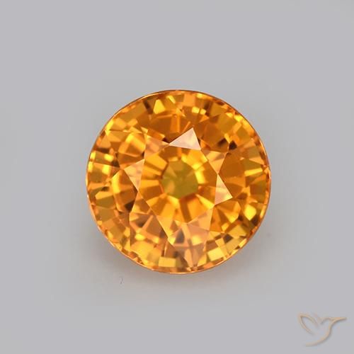 1.24ct 天然 ゴールド サファイア, ラウンド, VVS