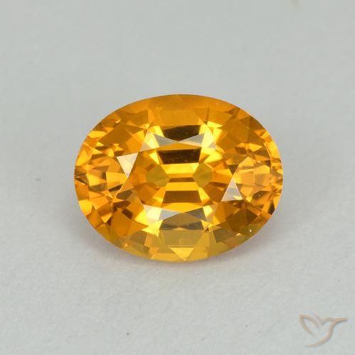 1.15ct 天然 ダークゴールデン サファイア, 楕円形, VVS