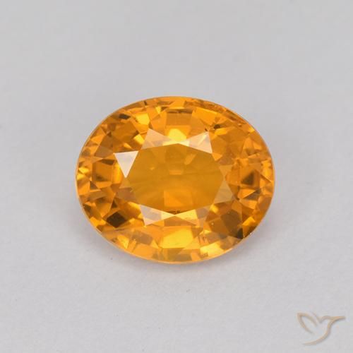 1.07ct 天然 ゴールド サファイア, 楕円形, VVS