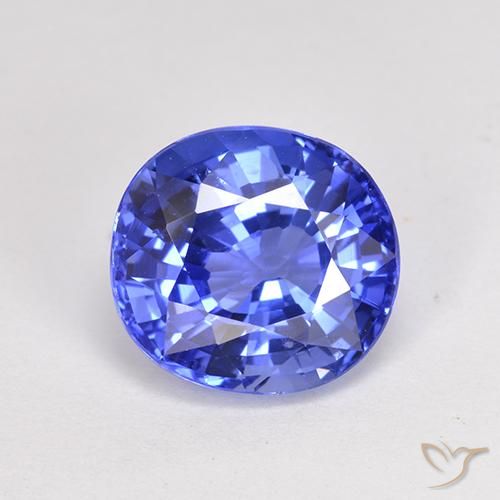 3.66ct 天然 薄いコーンフラワーブルー サファイア, 楕円形, VS
