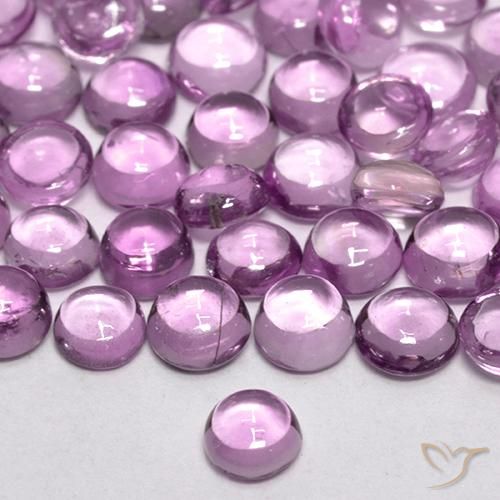 0.22ct 天然 ピンクがかった紫 サファイア, ラウンド, 透明