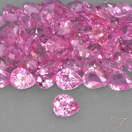 0.36ct 天然 濃いピンク サファイア, 洋梨の形, VVS-VS