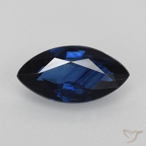 0.80ct 天然 ダークブルー サファイア, マーキーズ, VVS-VS
