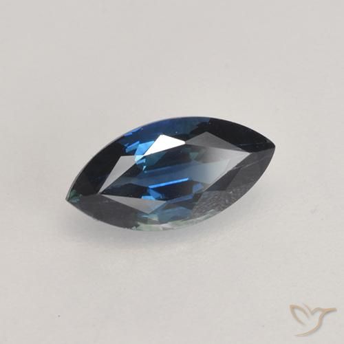 0.82ct 天然 ダークブルー サファイア, マーキーズ, VVS-VS