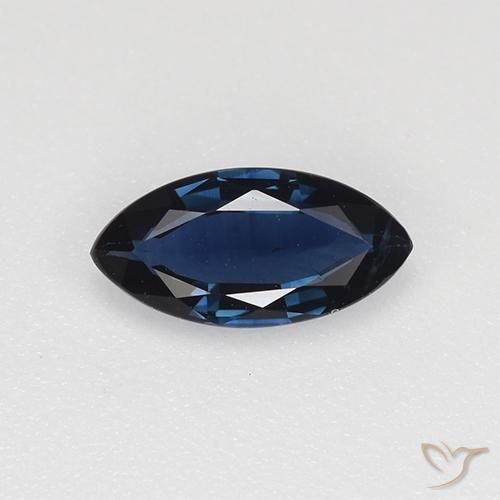 0.66ct 天然 ミッドナイトブルー サファイア, マーキーズ, VVS-VS