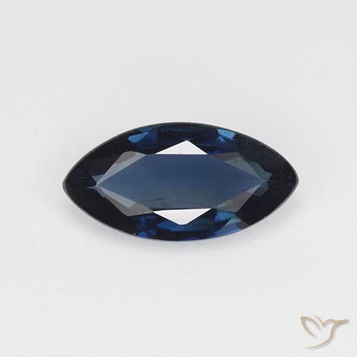0.69ct 天然 ミッドナイトブルー サファイア, マーキーズ, VVS-VS