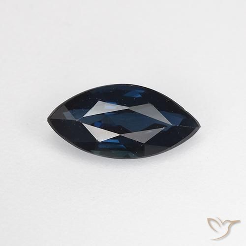 0.64ct 天然 ダークブルー サファイア, マーキーズ, VVS-VS