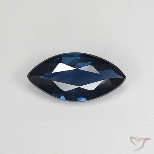 0.67ct 天然 ミッドナイトブルー サファイア, マーキーズ, VVS-VS