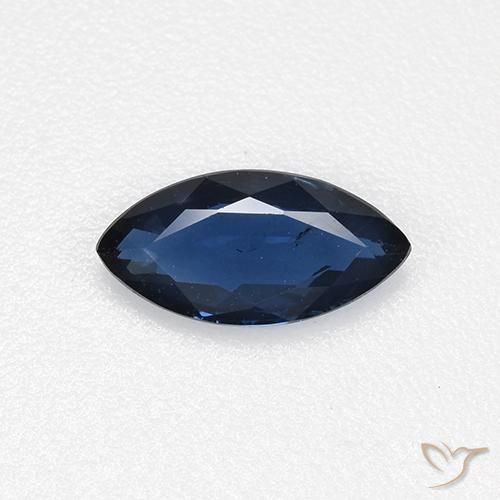 0.56ct 天然 ダークブルー サファイア, マーキーズ, VVS-VS