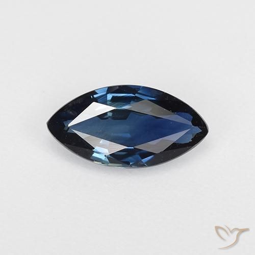 0.66ct 天然 ミッドナイトブルー サファイア, マーキーズ, VVS-VS