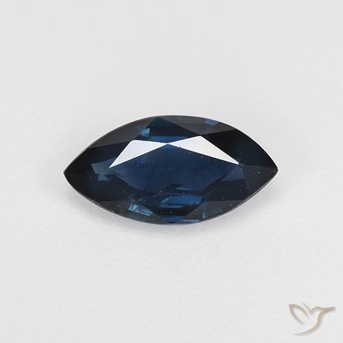 0.66ct 天然 ミッドナイトブルー サファイア, マーキーズ, VVS-VS