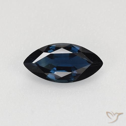 0.62ct 天然 ナイトブルー サファイア, マーキーズ, VVS