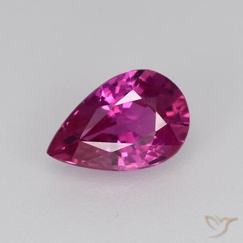 0.69ct 天然 赤みがかったパープル サファイア, 洋梨の形, VVS