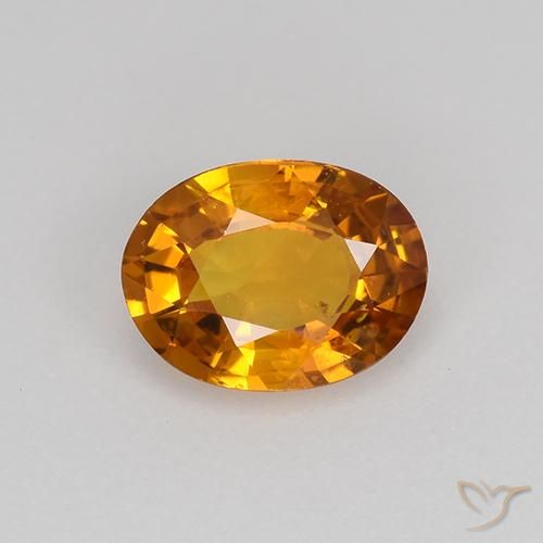 0.80ct 天然 アースオレンジ サファイア, 楕円形, VS