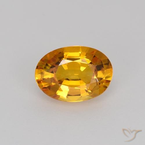 0.71ct 天然 アプリコットオレンジ サファイア, 楕円形, VVS-VS