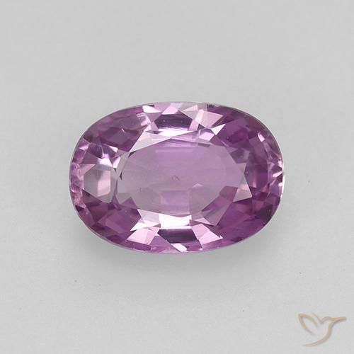 0.9 ct ルース パープル サファイア、6.6 x 4.7 mm オーバル カット、マダガスカル産, Photo A