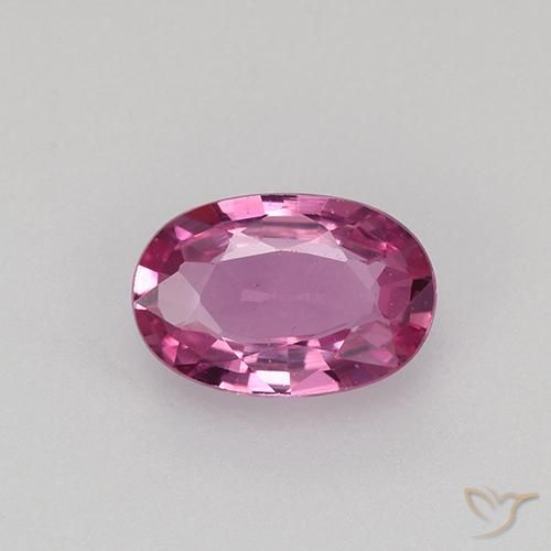 0.57ct 天然 ミディアムピンク サファイア, 楕円形, VVS-VS