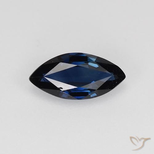 0.58ct 天然 ナイトブルー サファイア, マーキーズ, VVS-VS