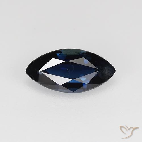 0.70ct 天然 ダークブルー サファイア, マーキーズ, VVS-VS