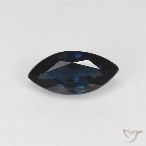 0.77ct 天然 黒がかった青 サファイア, マーキーズ, VVS-VS