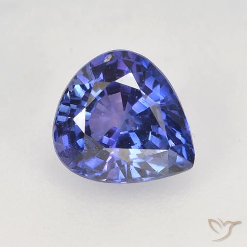 0.76ct 天然 バイオレットブルー サファイア, 洋梨の形, VVS-VS
