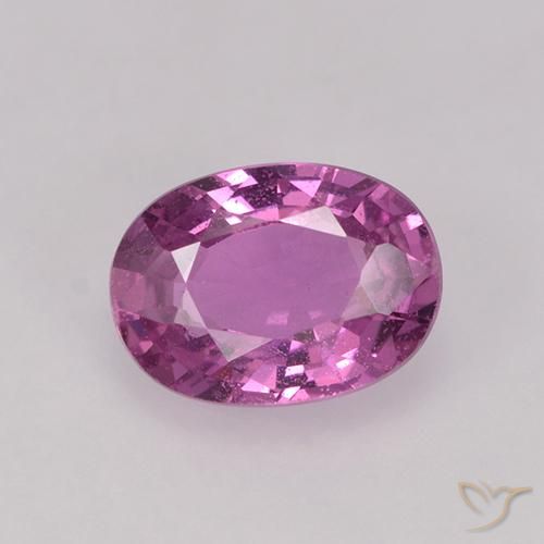 0.86 ct ルース パープル サファイア、6.5 x 4.8 mm オーバル カット、マダガスカル産, Photo A