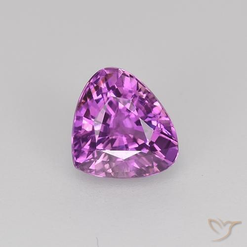 0.89ct 天然 バイオレットパープル サファイア, 洋梨の形, VVS-VS
