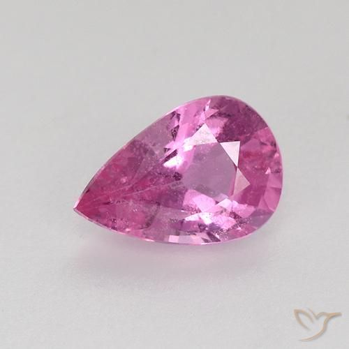 0.57ct 天然 ミディアムピンク サファイア, 洋梨の形, VS