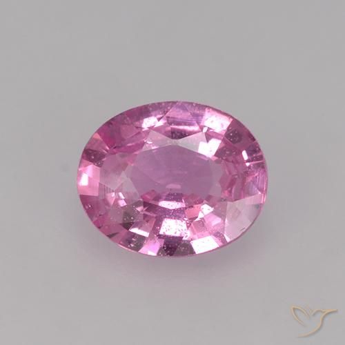 0.66ct 天然 ミディアムピンク サファイア, 楕円形, VVS-VS